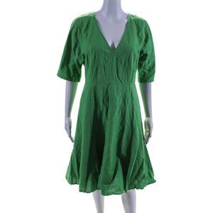 TOME Collective Womens Green Linen Dress Green Size 2 15084091